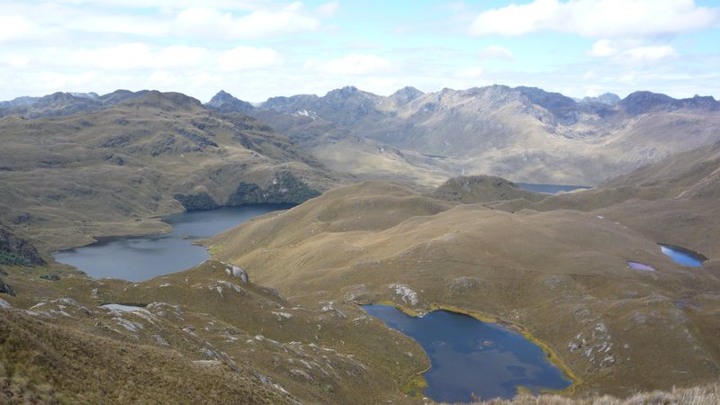 The páramo lakes of Cajas National Park in the Ecuadorian Andes